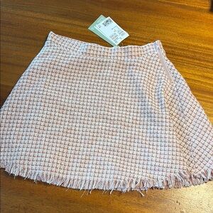 H&M Kids Pink Tweed Skirt with Fringe